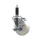 Service Caster 4'' SS Nylon Swivel 1'' Expanding Stem Caster with Brake SCC-SSEX20S414-NYS-TLB-1 - alternate 1